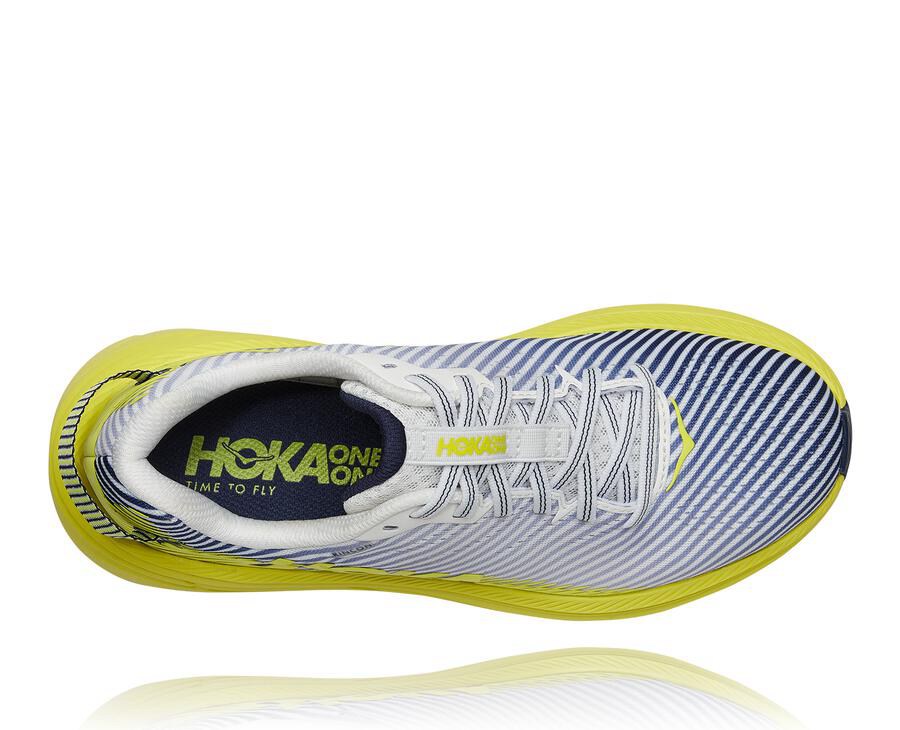 Chaussure Running Hoka One One Rincon 2 Femme - Blanche/Bleu - BPY-849032